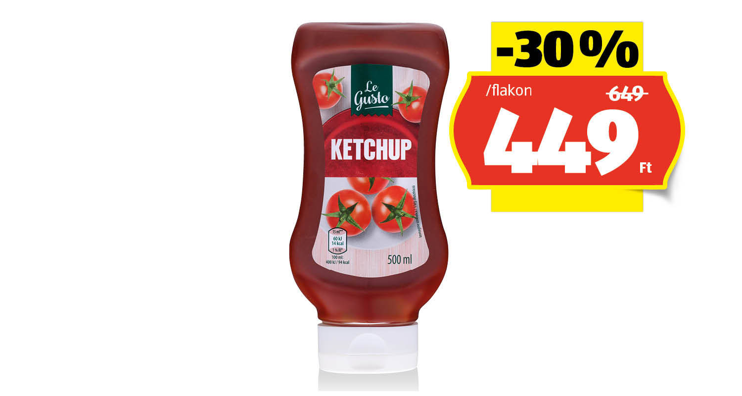 LE GUSTO Ketchup, 500 ml/flakon