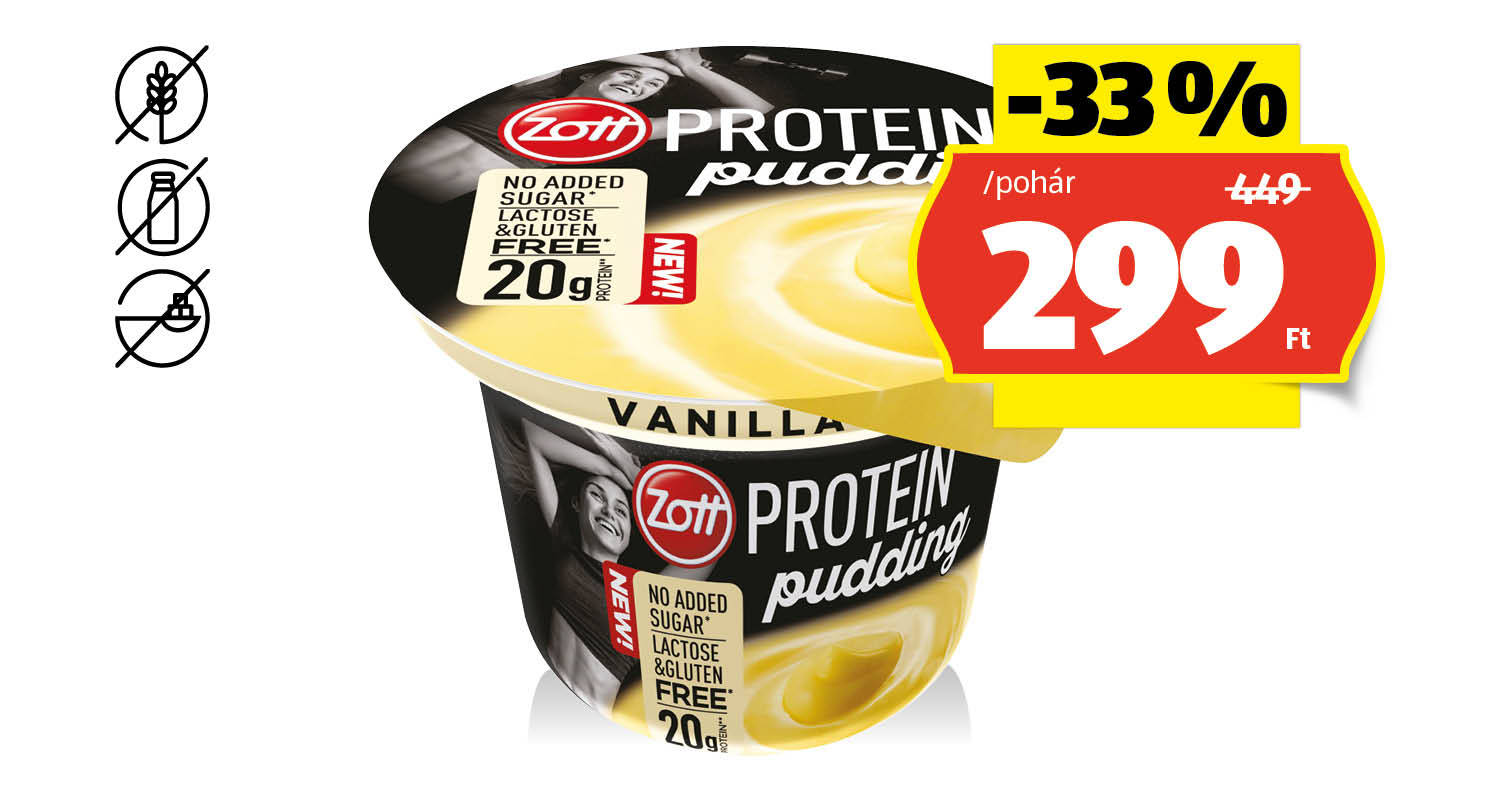 ZOTT Protein puding, 200 g/pohár