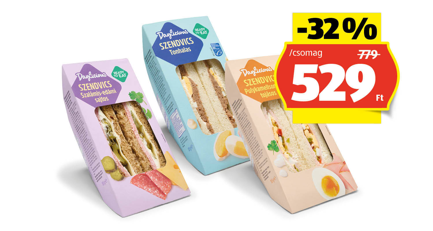 DAYLICIOUS Szendvics, 185 g/csomag