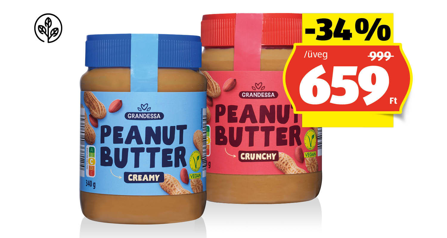 GRANDESSA Földimogyorókrém, 340 g/üveg