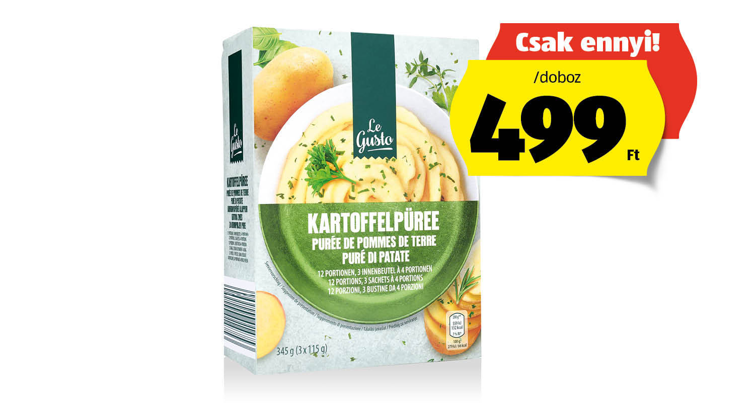 LE GUSTO Burgonyapüré, 345 g/doboz