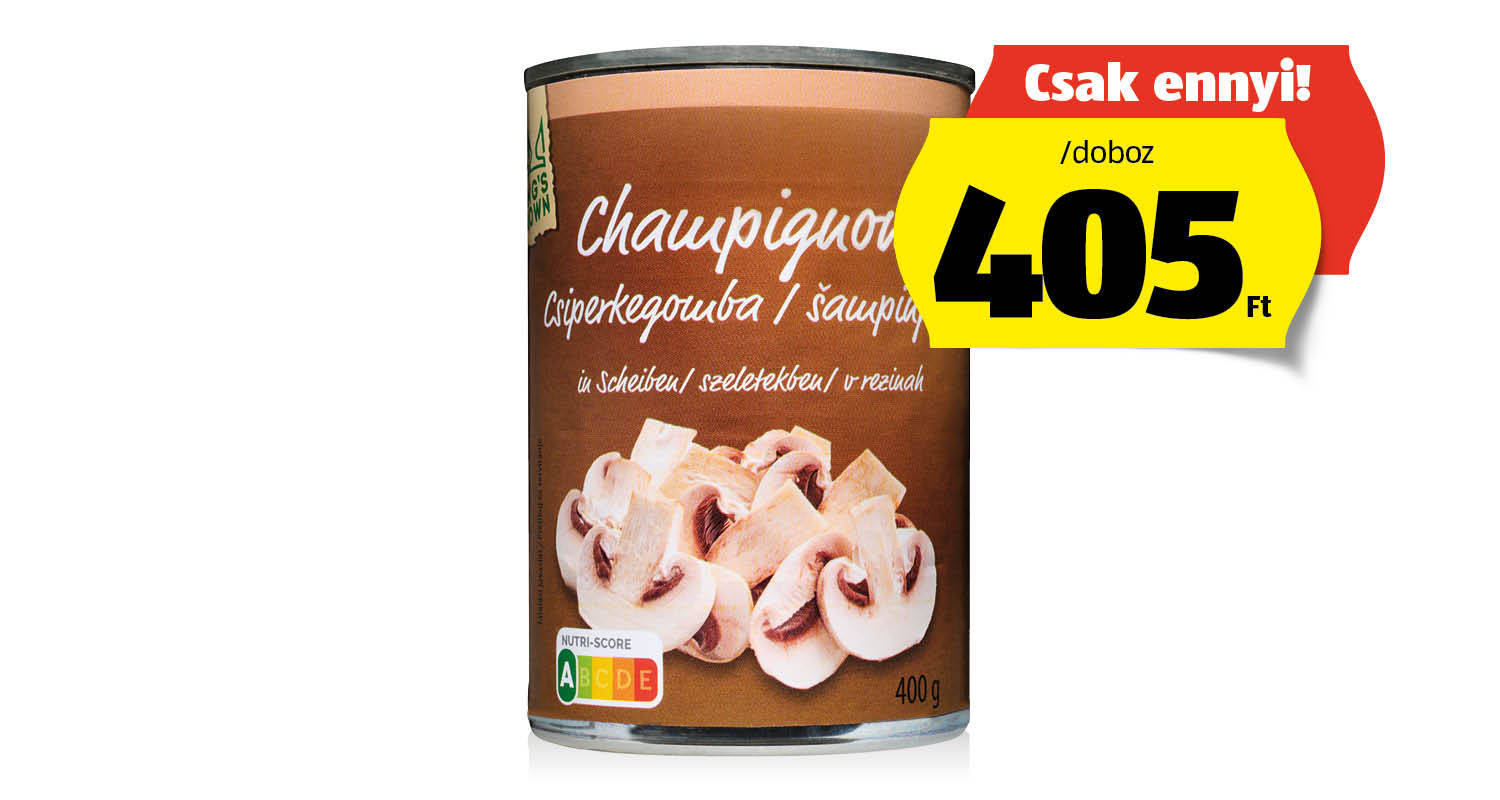 KING’S CROWN Szeletelt gomba, 400 (230 g)/doboz