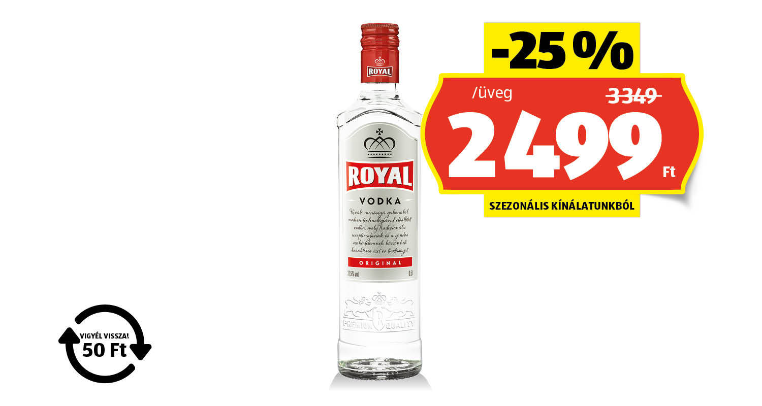 ROYAL Vodka, 0,5 l/üveg
