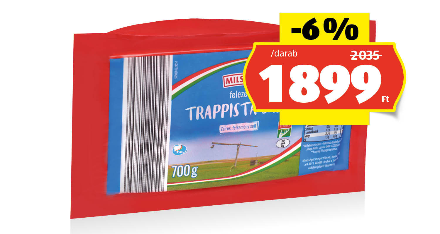 MILSANI Trappista sajt, 700 g/darab