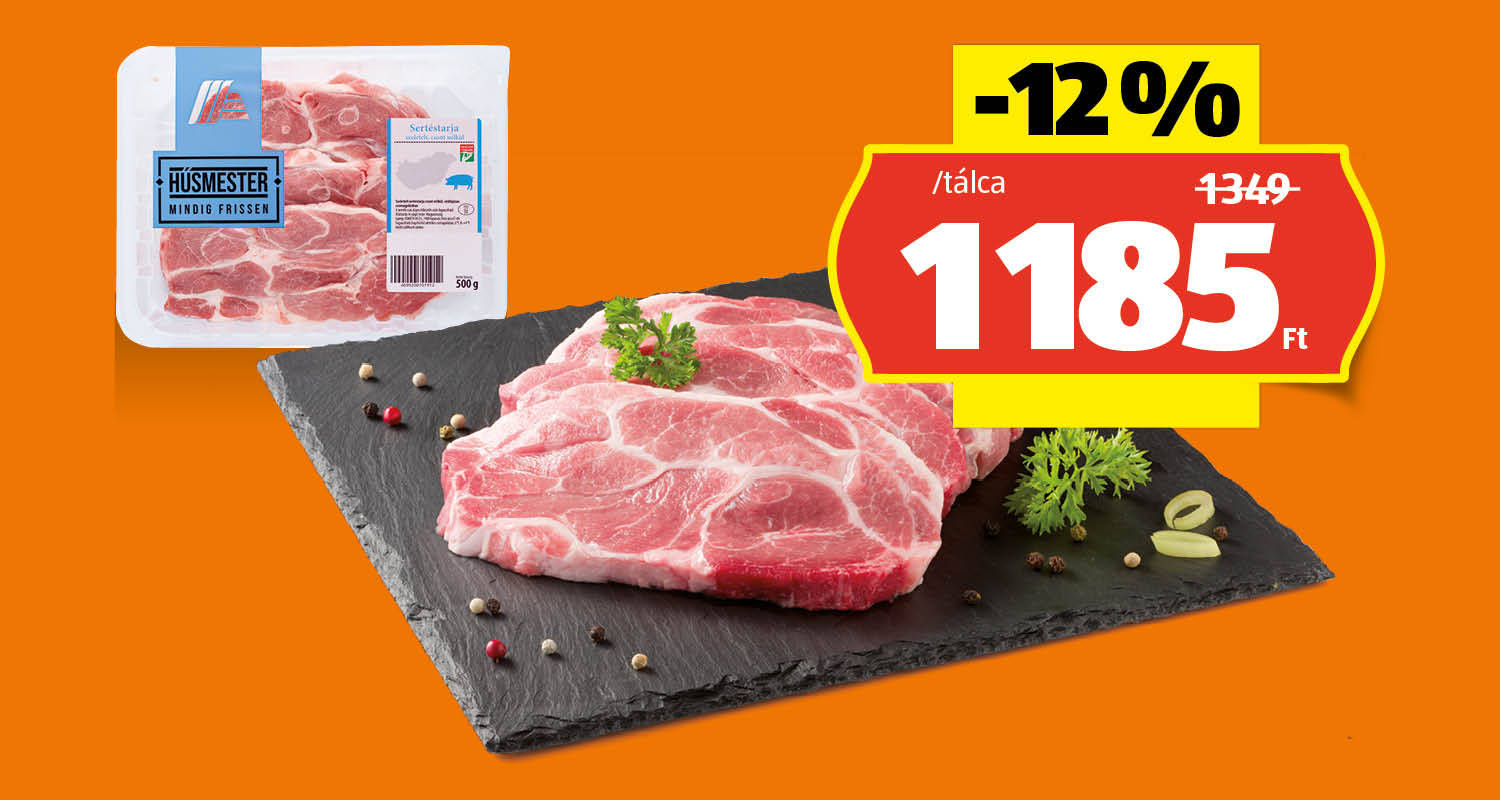 HÚSMESTER Friss sertéstarja, 500 g/tálca