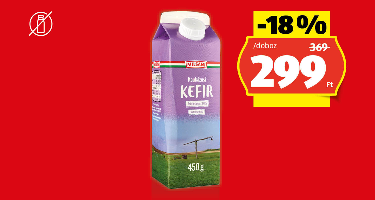 MILSANI Kaukázusi kefir, 450 g/doboz 