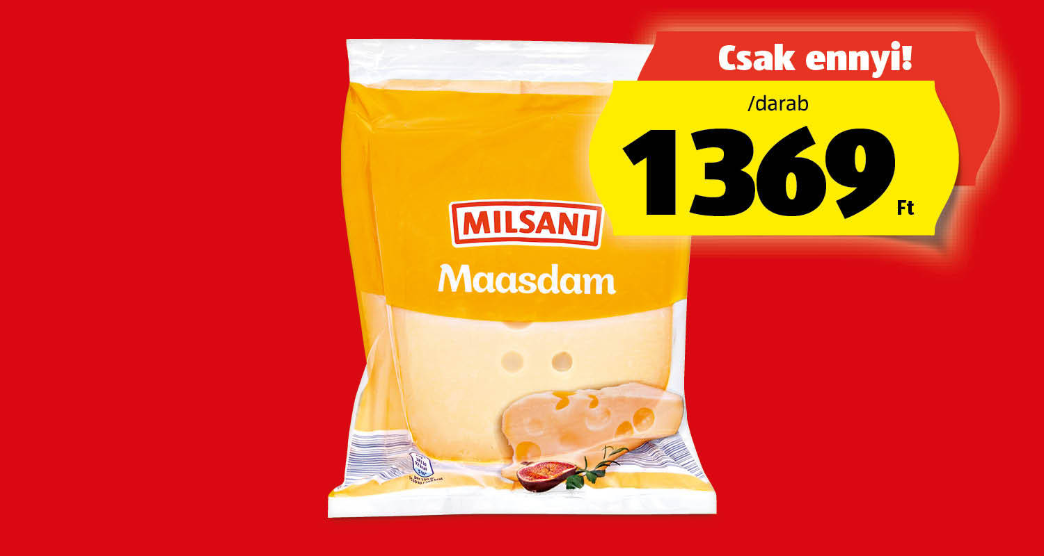 MILSANI Maasdam sajt, 400 g/darab