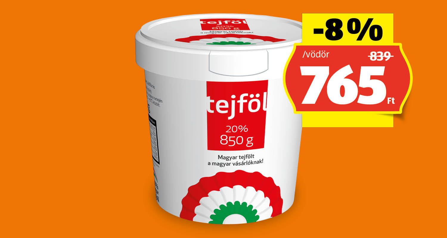 KOKÁRDÁS Vödrös tejföl, 850 g/vödör