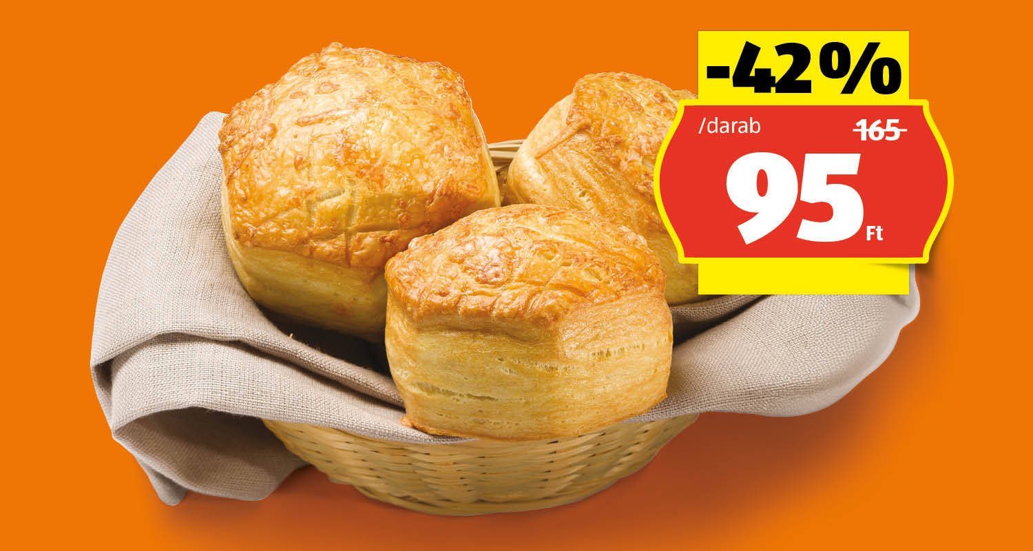 AZON MELEGÉBEN Sajtos pogácsa, 77 g/darab