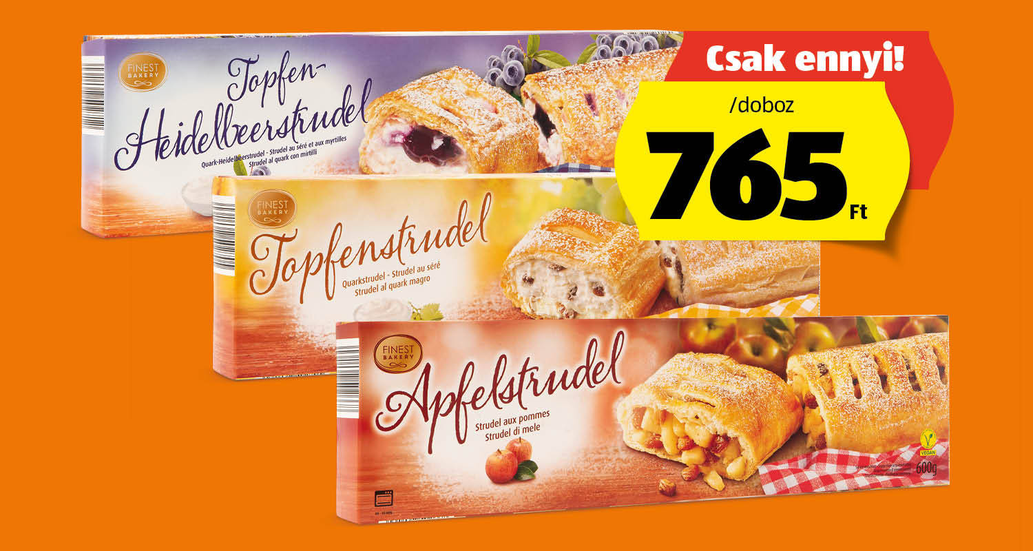 FINEST BAKERY Rétes, 600 g vagy 500 g/doboz