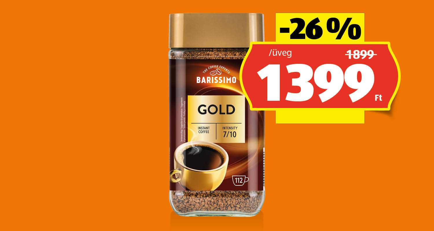 BARISSIMO Kávé Gold, 200 g/üveg