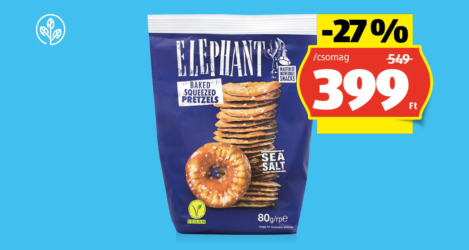 ELEPHANT Chipstallér, 80 g/csomag