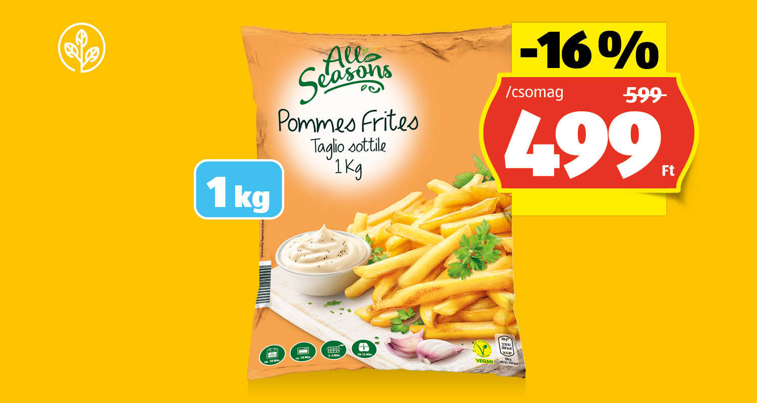 ALL SEASONS Hasábburgonya, 1 kg/csomag