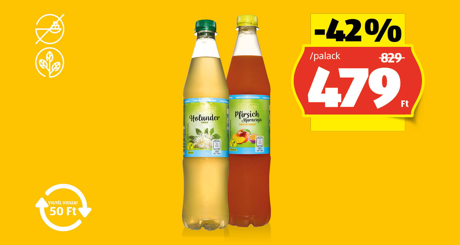 RIO D’ORO Cukormentes szörp, 0,7 l/palack