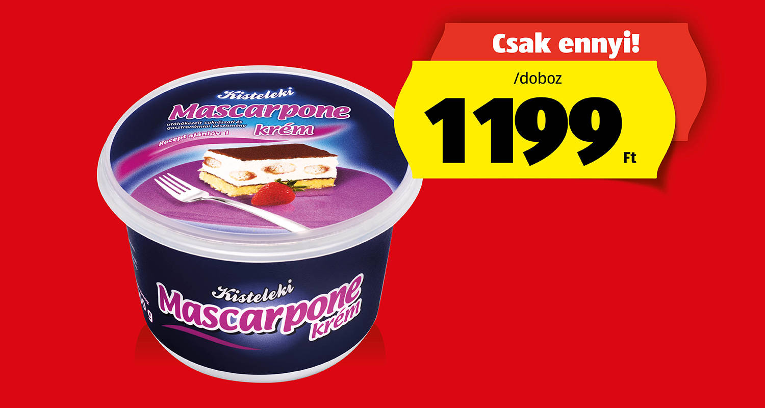KISTELEKI Mascarpone-krém, 500 g/doboz