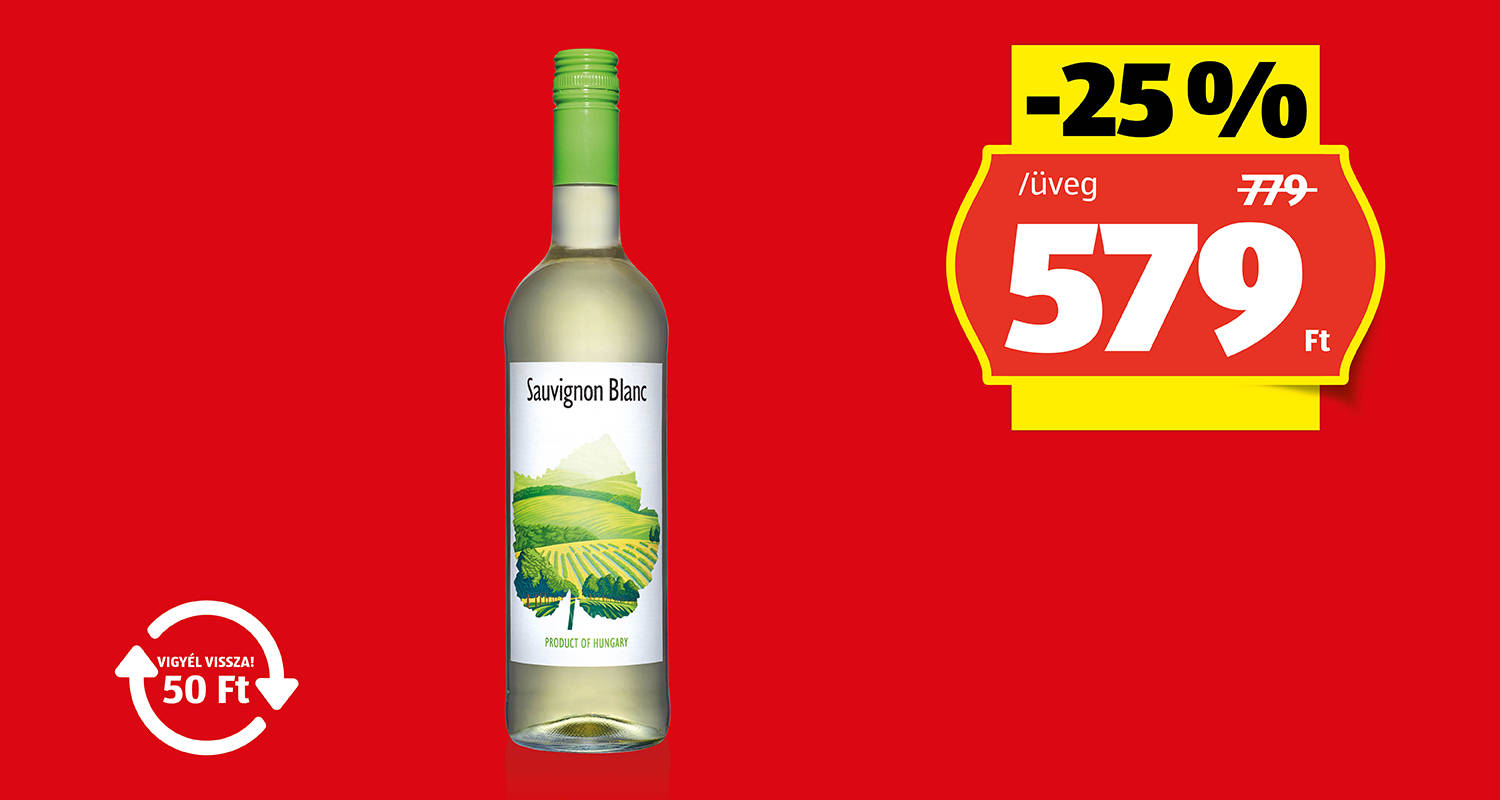 DUNÁNTÚL Sauvignon Blanc, 0,75 l/üveg