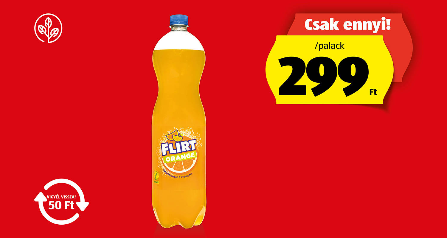 FLIRT Szénsavas üdítőital, 1,5 l/palack