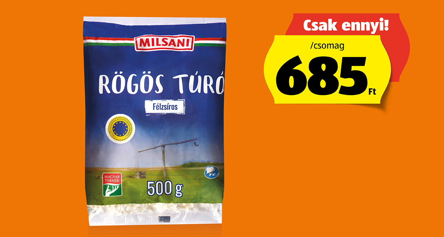 MILSANI Rögös túró, 500 g/csomag