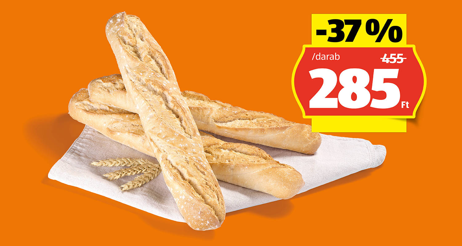 AZON MELEGÉBEN Rusztikus bagett, 250 g/darab