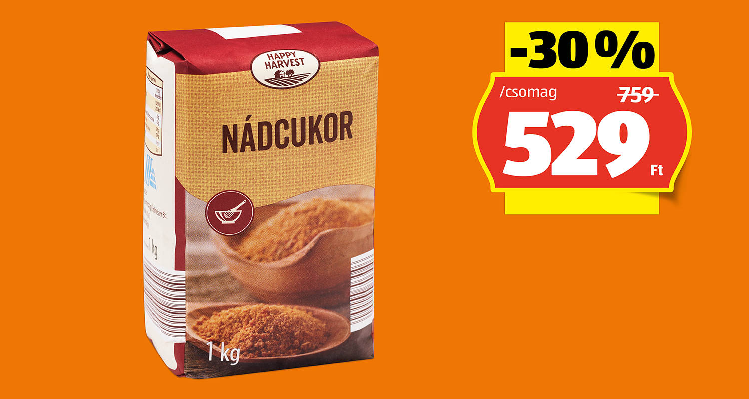 HAPPY HARVEST Nádcukor, 1 kg/csomag