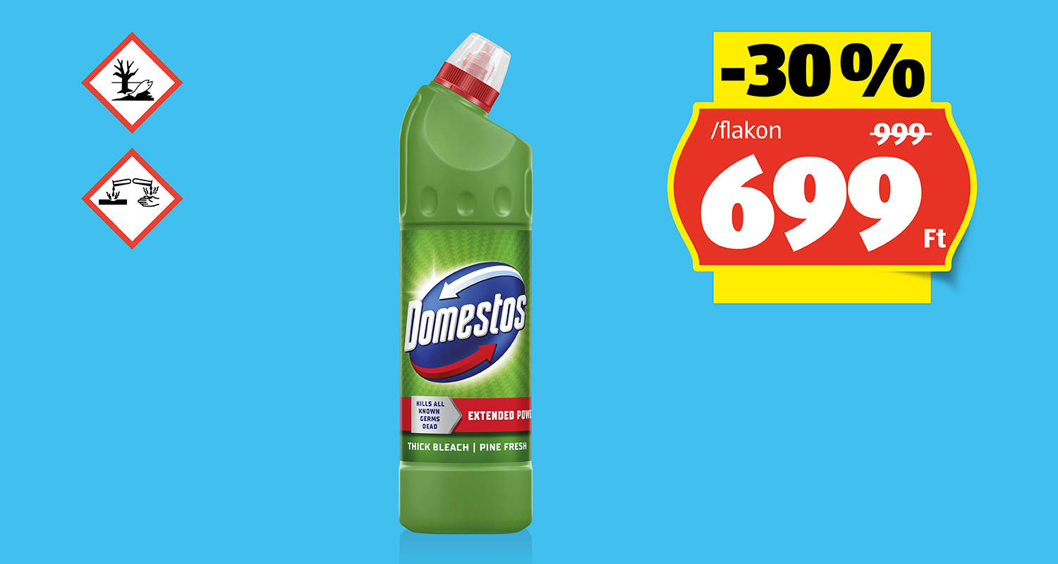 DOMESTOS Tisztítószer, 750 ml/flakon