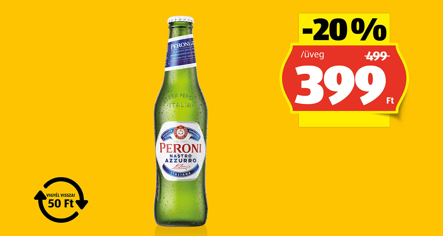 PERONI Nastro Azzurro, 0,33 l/üveg1