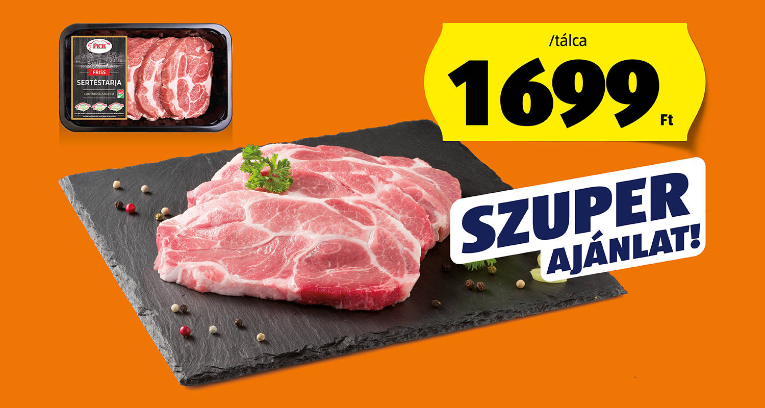 PICK Friss Sertéstarja, 600 g/tálca