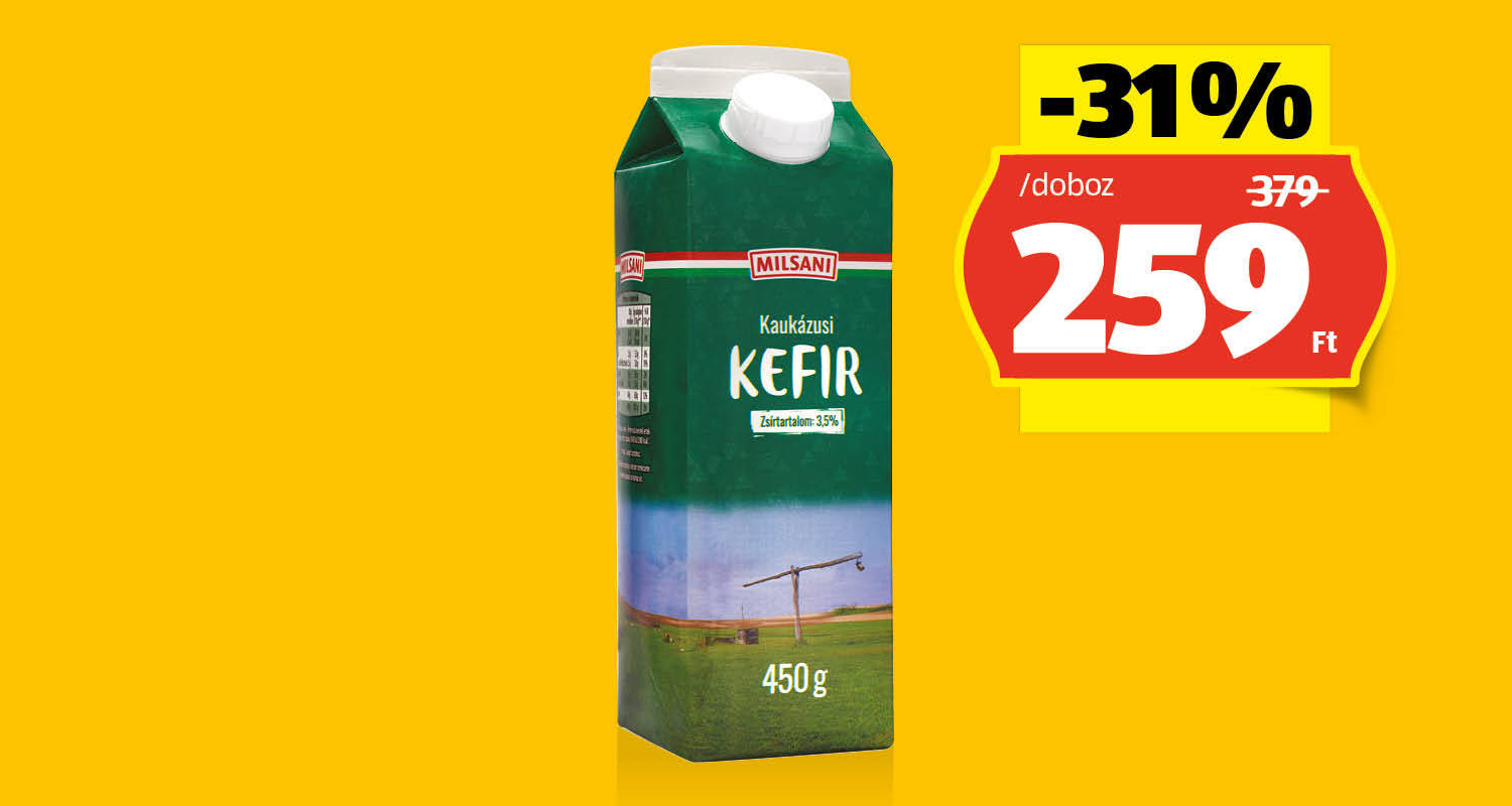 MILSANI Kaukázusi kefir, 450 g/doboz 