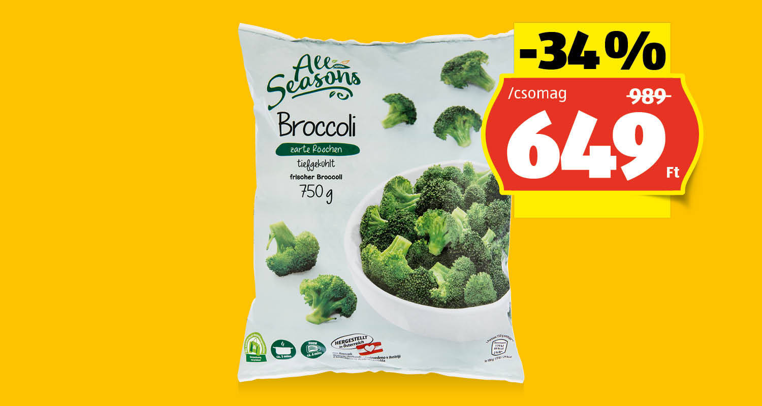 ALL SEASONS Brokkoli, 750 g/csomag