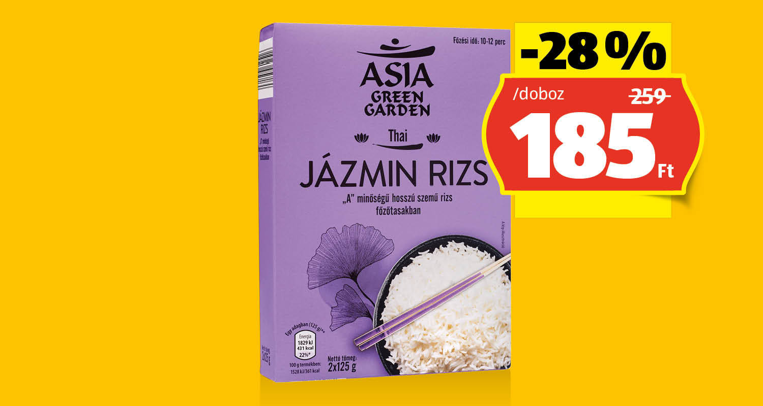 ASIA GREEN GARDEN Jázmin rizs, 250 g/doboz
