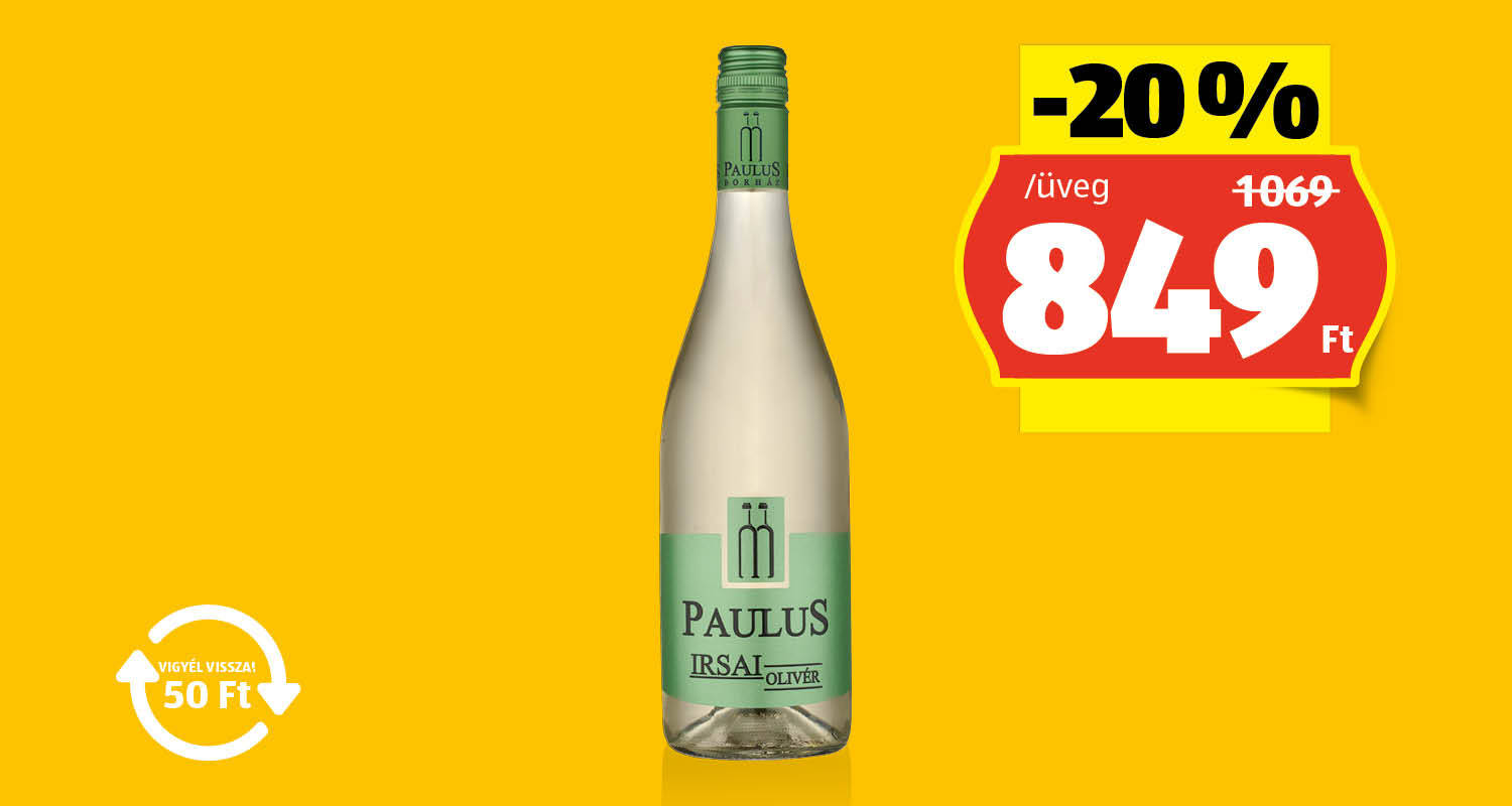 DUNÁNTÚL Paulus Irsai Olivér, 0,75 l/üveg