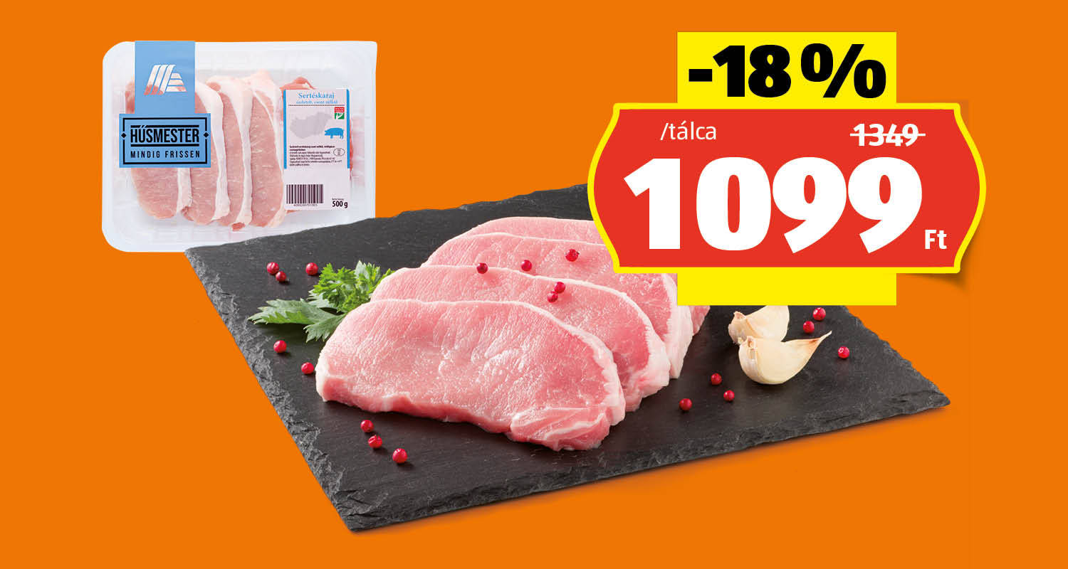 HÚSMESTER Friss sertéskaraj, 500 g/tálca