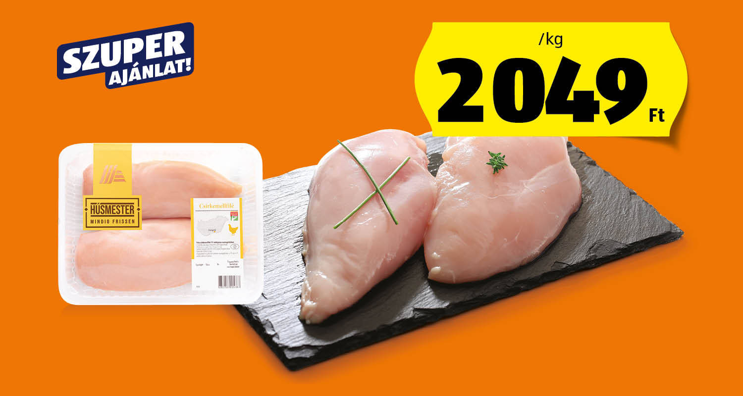 HÚSMESTER Friss csirkemellfilé, /kg