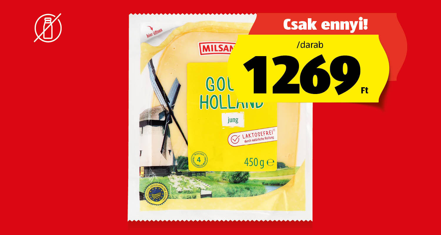 MILSANI Holland Gouda sajt, 450 g/csomag