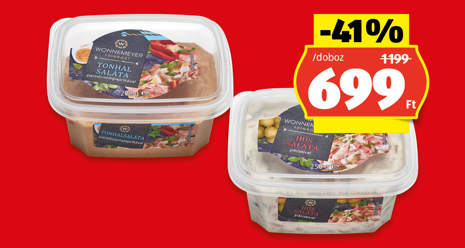 WONNEMEYER Delikát saláta, 250 g vagy 200 g/doboz