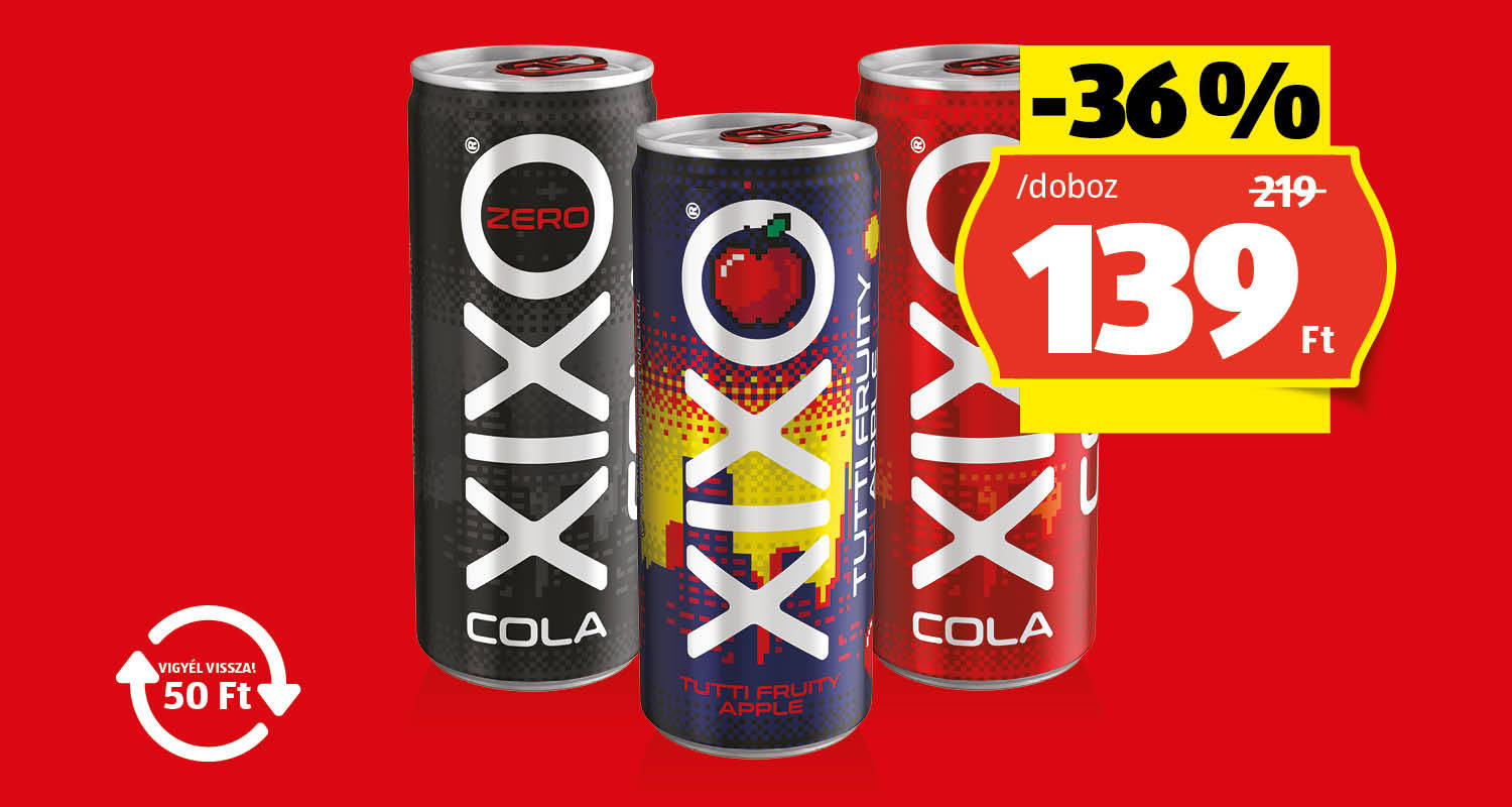 XIXO Szénsavas üdítőital, 0,25 l/doboz