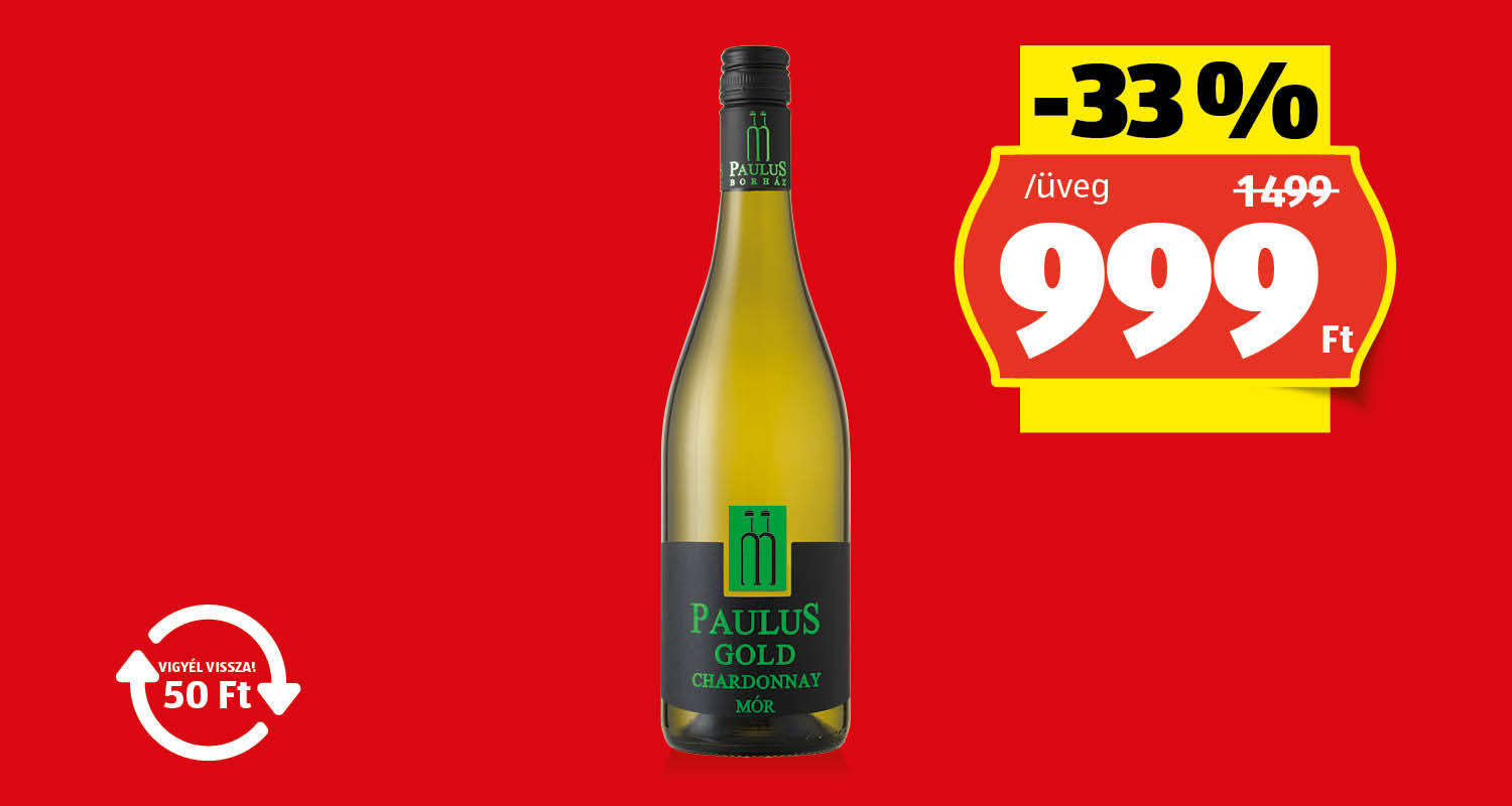 MÓR Paulus Chardonnay, 0,75 l/üveg