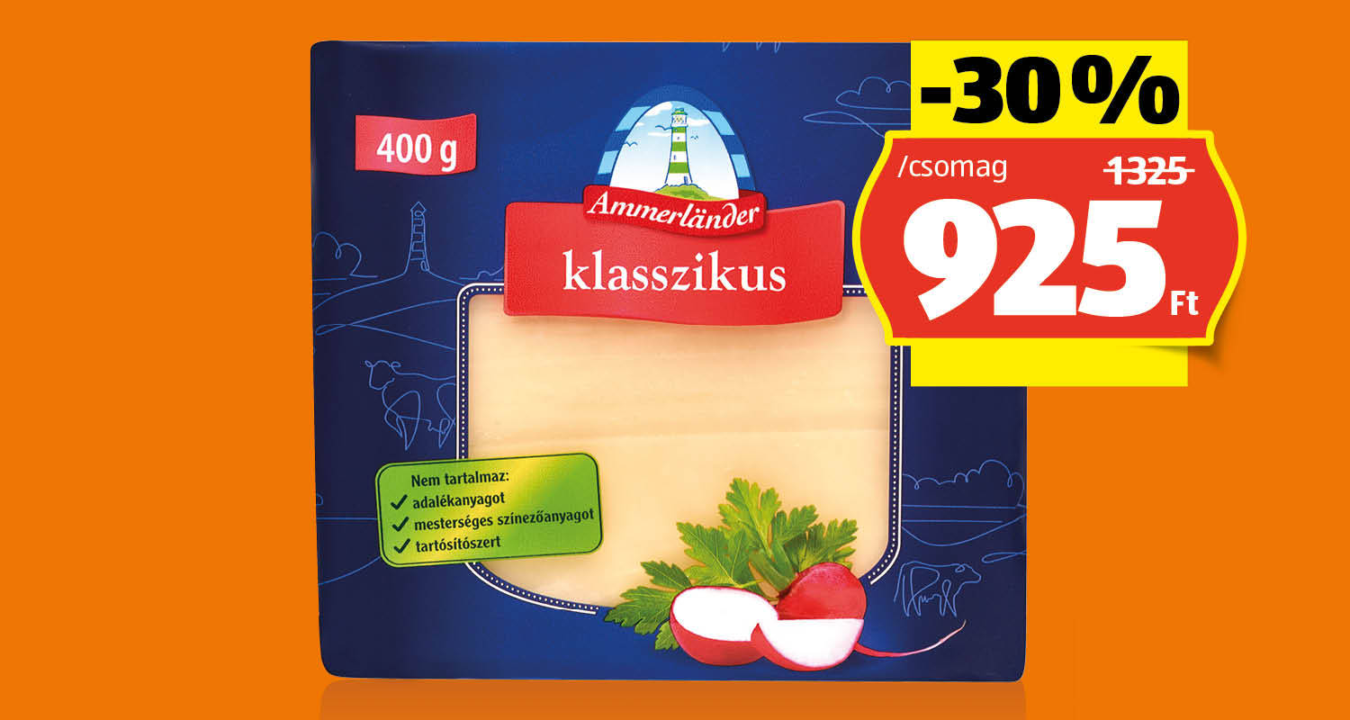 AMMERLÄNDER Klasszikus sajt, 400 g/csomag
