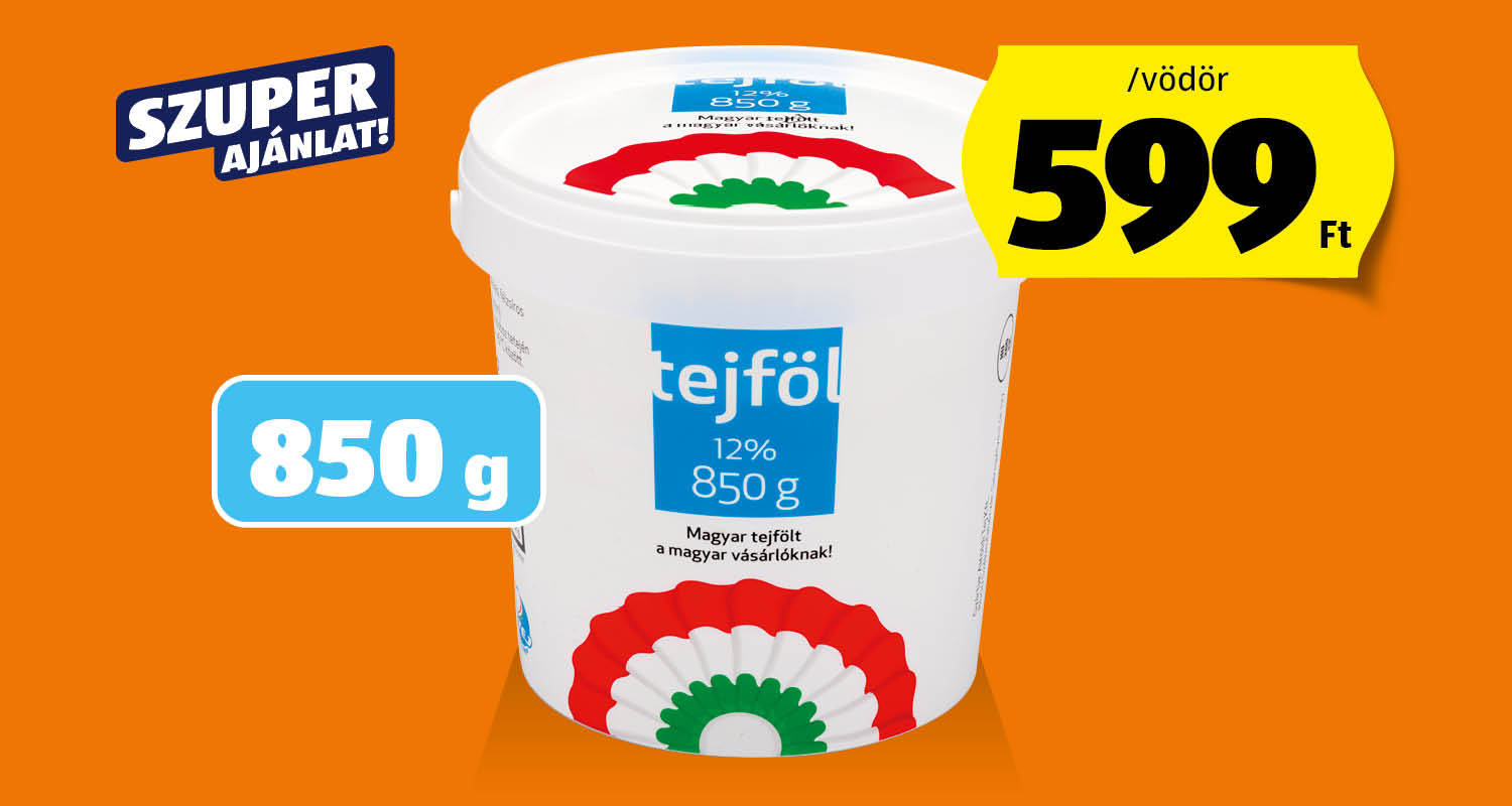 KOKÁRDÁS Vödrös tejföl, 850 g/vödör