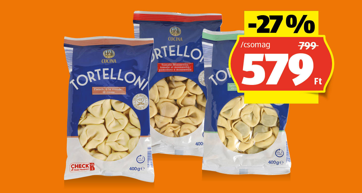 CUCINA Tortelloni, 400 g/csomag