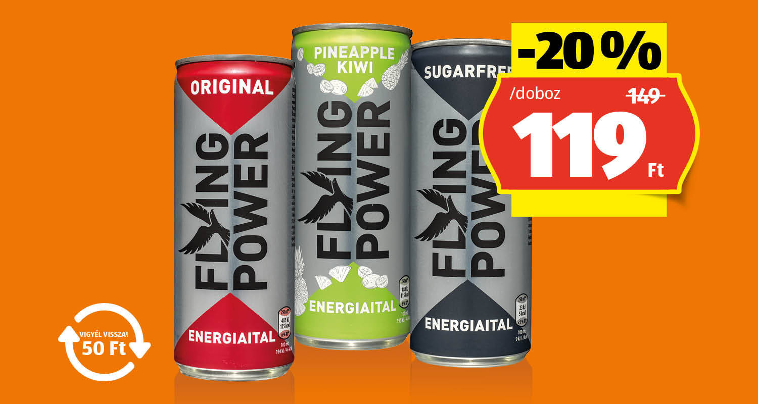 FLYING POWER Energiaital, 0,25 l/doboz