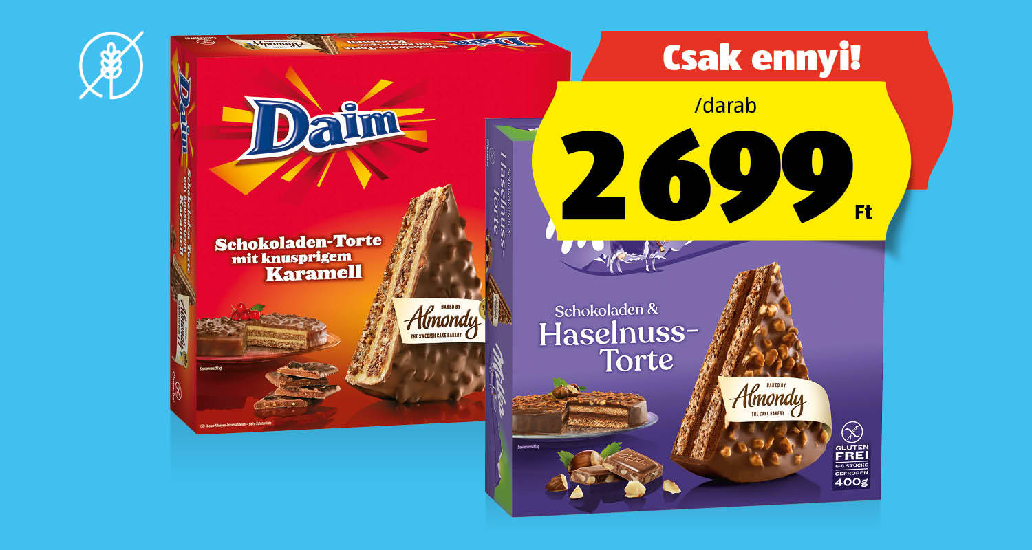 ALMONDY Gluténmentes torta, 400 g/darab