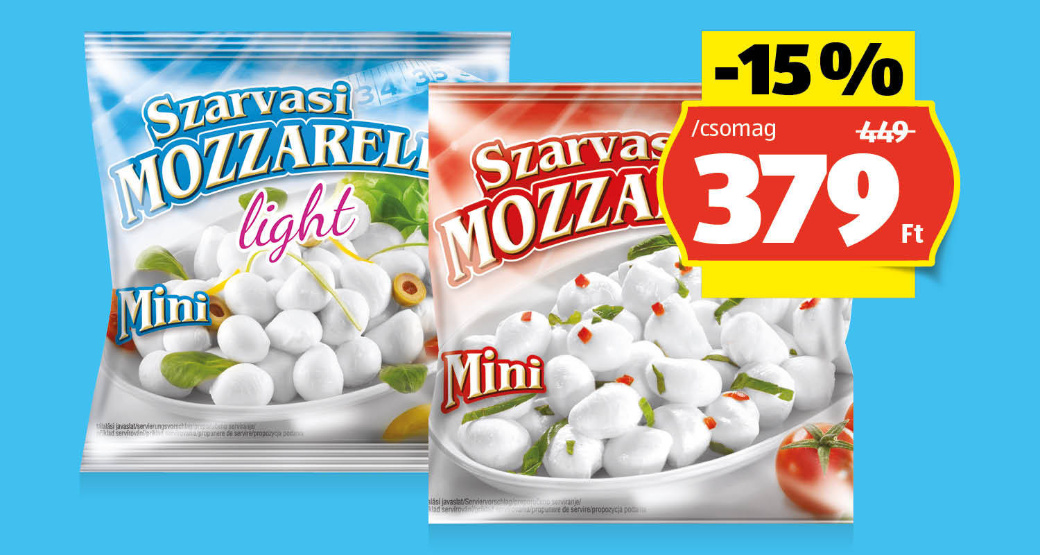 SZARVASI Minimozzarella, 100 g/csomag