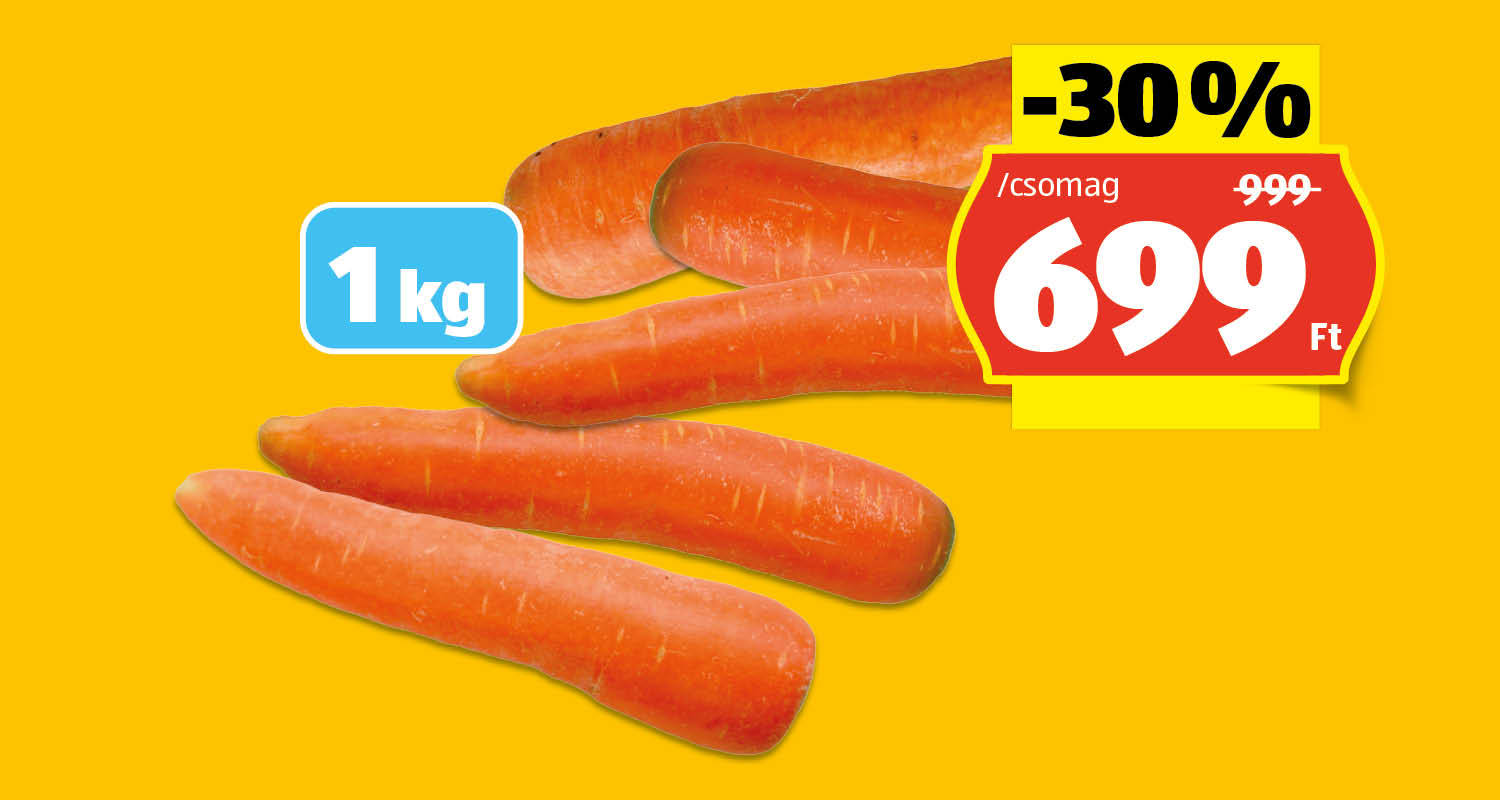 BIO NATURA BIO Sárgarépa, 1 kg/csomag