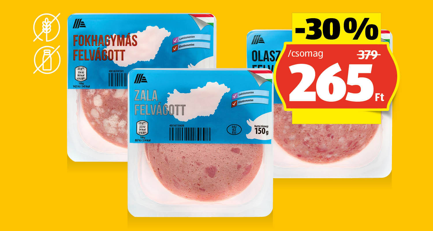 Sertésfelvágott, 150 g/csomag