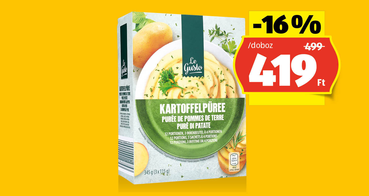 LE GUSTO Burgonyapüré, 345 g/doboz