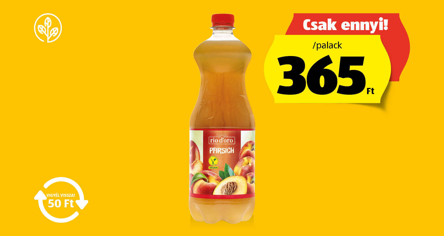 RIO D‘ORO Őszibarackital, 1 l/palack