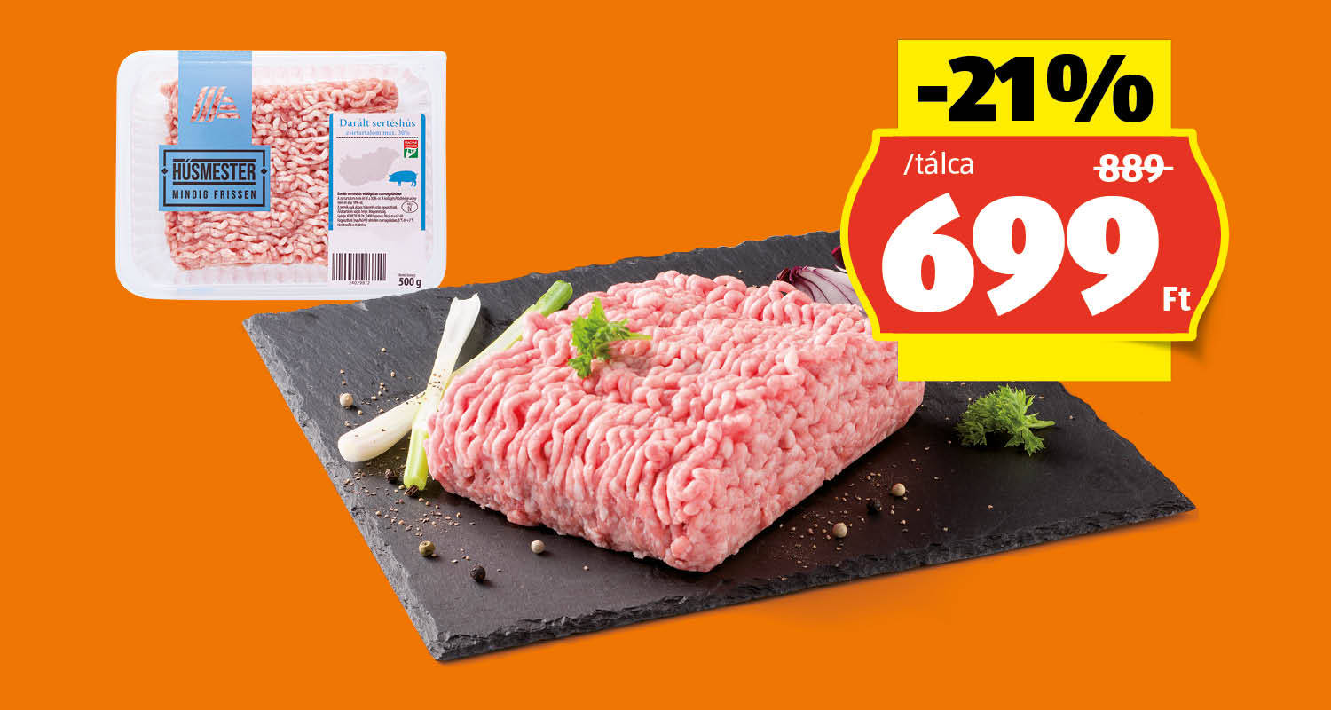 HÚSMESTER Friss darált sertéshús, 500 g/tálca