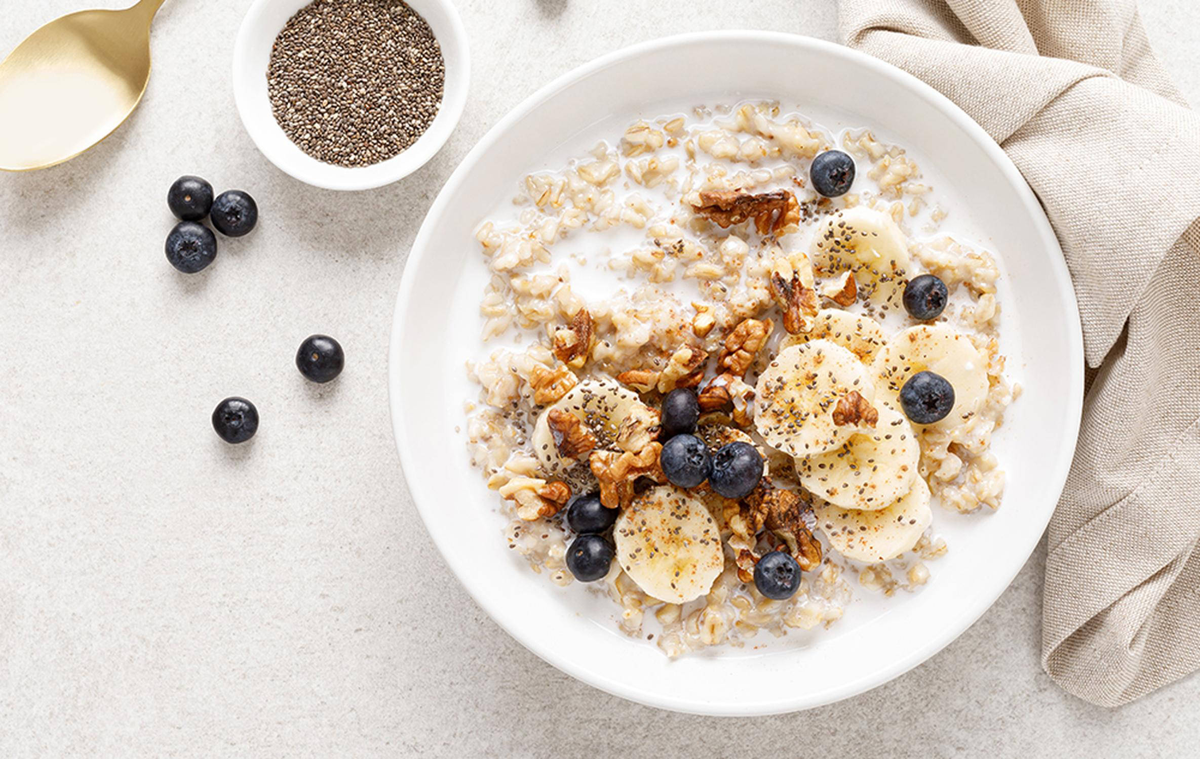 Porridge con frutta