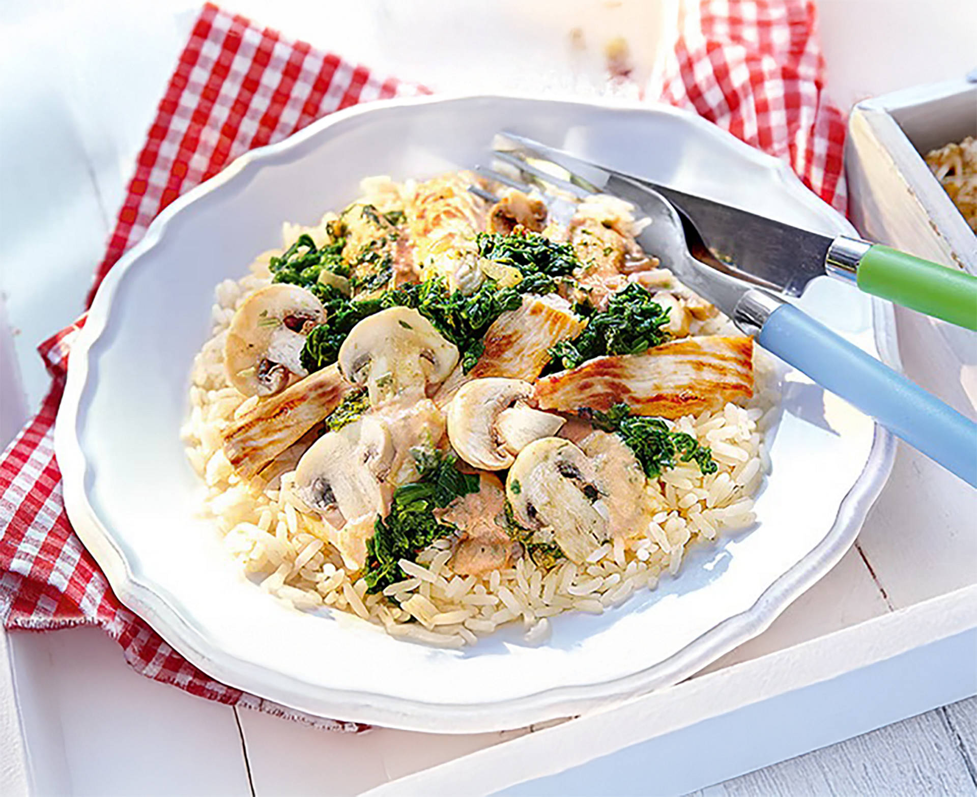 Serviervorschlag: Putengeschnetzeltes